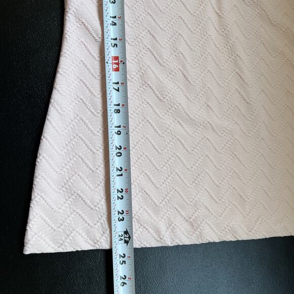 WHBM Tank Top Small Pink Ruched V-neck Lined Texture Career Office Layer - Picture 5 of 8